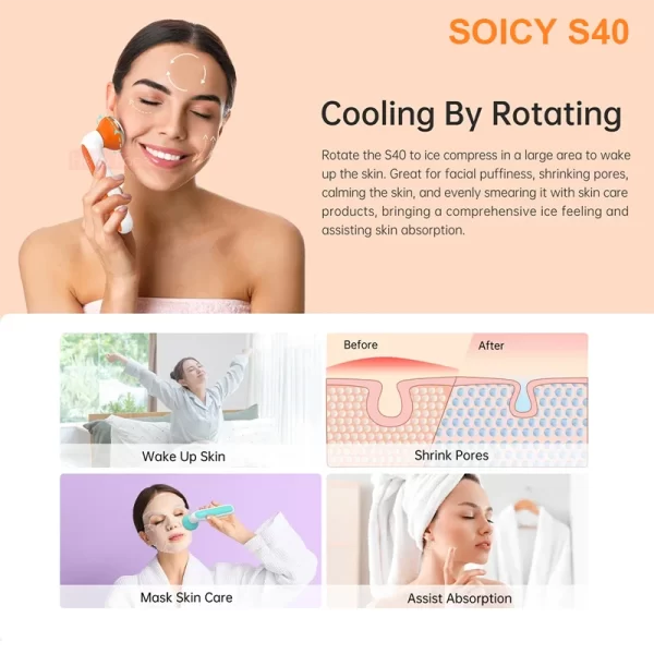 SOICY S40 Metal Ice Roller for Face, eye, body
