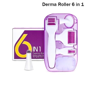 Derma Roller 6 in 1 Microneedling Roller Für Gesicht und Kopf