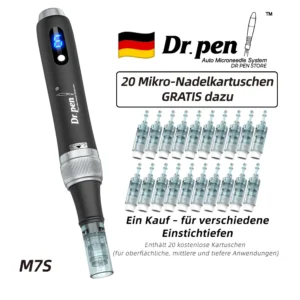 Dr. Pen M7S Microneedling-Pen in Geschenkbox, inklusive 22 Mikro-Nadelkartuschen